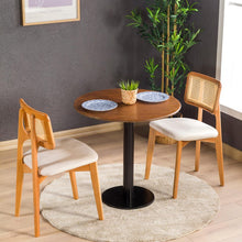 Load image into Gallery viewer, BistroTable Metal Tulip Leg, Small space Bistro Dining Table Birch Wood Round Table Indoor, 2 Seat Person Pub Bistro Table Furniture
