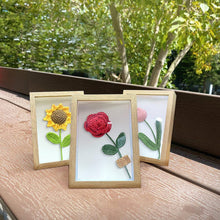 Load image into Gallery viewer, Mother's Day Crochet Flower in Frame, Mom Flower Shadow Box, Mom's Rose Frame Box, Birthday Gift Box for Mom Grandma Nana, Gifts for teacher
