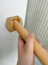 Load image into Gallery viewer, Solid Wooden Curtain Rod for Inside Mounting, Solid wood Curtain Rod with 2 Brackets
