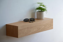 Load image into Gallery viewer, Wooden Floating Shelf Storage with a hidden drawer, Solid wood Floating shelf with 1 drawer
