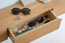 Load image into Gallery viewer, Wooden Floating shelf with 3 drawers, Solid wood Shelf with 3 Drawers (Customizable)
