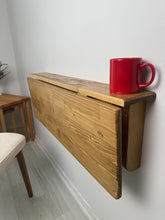 Load image into Gallery viewer, Handmade Solid Wood Folding Wall Table, Space Saving Design
