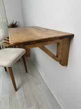 Load image into Gallery viewer, Handmade Solid Wood Folding Wall Table, Space Saving Design
