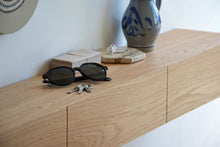 Load image into Gallery viewer, Wooden Floating shelf with 3 drawers, Solid wood Shelf with 3 Drawers (Customizable)

