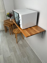 Load image into Gallery viewer, Wall Mounted Folding Table – Solid Wood Drop Leaf Table | Space Saving Desk for Kitchen, Balcony, Home Office, Murphy Desk - 3.5 Feet
