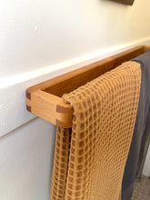 Load image into Gallery viewer, Wooden Towel Bar - Minimal Wood Bathroom Towel Rack/Rod, solid wood Bathroom towel Hook,
