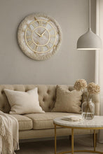 Load image into Gallery viewer, Luxury Resin Wall Clock – White and Gold Geode Clock – Elegant Modern Wall Art – Oversized Epoxy Clock – Custom Handmade Gift - Housewarming - 14 Inch
