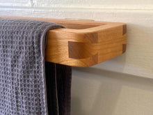 Load image into Gallery viewer, Wooden Towel Bar - Minimal Wood Bathroom Towel Rack/Rod, solid wood Bathroom towel Hook,
