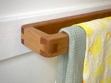 Load image into Gallery viewer, Wooden Towel Bar - Minimal Wood Bathroom Towel Rack/Rod, solid wood Bathroom towel Hook,
