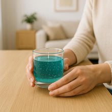 Load image into Gallery viewer, Ocean Gel Candle, Handmade Blue Decorative Candle, Coastal Beach Home Décor Gift
