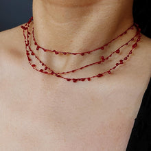 Load image into Gallery viewer, Blood Drop Pendant Resin Necklace, Red Teardrop Necklace, Handmade resin jwellery
