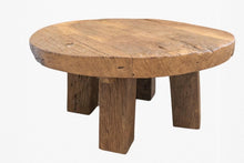 Load image into Gallery viewer, Handmade Rustic solid Wood Round Coffee Table | Solid Reclaimed Wood | Farmhouse Living Room Furniture
