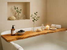 Load image into Gallery viewer, Luxury Teak Wood Bathtub Tray | Extra-Long and Non-Slip | Bathtub Tray
