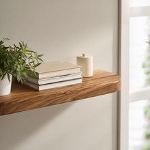 Load image into Gallery viewer, Luxury Floating Shelves Solid Teak Wood Wall Shelf for Books and home decor

