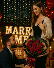 Load image into Gallery viewer, Custom Crochet Rose Bouquet : Gift for Her, Valentine’s Day, Anniversary, Birthday, Christmas, proposal
