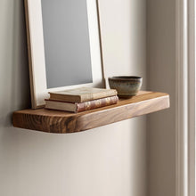 Load image into Gallery viewer, Luxury Floating Shelves Solid Teak Wood Wall Shelf for Books and home decor
