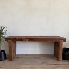 Load image into Gallery viewer, Handmade Vintage Teak Wood Bench , Solid Wooden Bench, Farmhouse Entryway Bench, Natural Console Table
