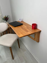 Load image into Gallery viewer, Handmade Solid Wood Folding Wall Table, Space Saving Design
