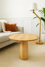 Load image into Gallery viewer, Modern Round Coffee Table • Handcrafted Coffee Table • Minimalist Living Room Table • Scandinavian Design

