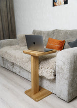 Load image into Gallery viewer, Handmaden bedside coffee table, custom wooden furniture, laptop bed table, Scandinavian home decor
