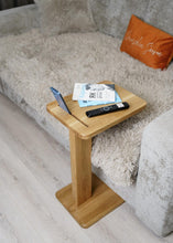 Load image into Gallery viewer, Handmaden bedside coffee table, custom wooden furniture, laptop bed table, Scandinavian home decor
