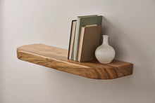 Load image into Gallery viewer, Luxury Floating Shelves Solid Teak Wood Wall Shelf for Books and home decor
