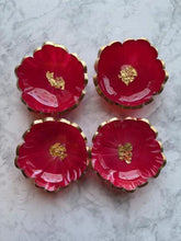 Load image into Gallery viewer, Floral Resin Trinket Bowl, Small Jewelry Dish, Home Decor Gift , Resin Bowl - Pack of 4
