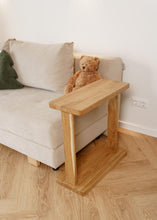 Load image into Gallery viewer, Slim side table, narrow bedside coffee table, living room furniture, indoor plant stand
