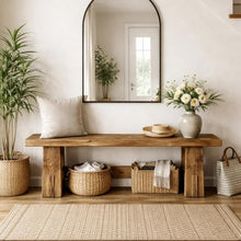 Load image into Gallery viewer, Rustic Solid Wood Farmhouse Bench Rustic Entryway dining
