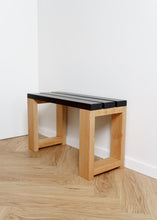 Load image into Gallery viewer, Modern bench, minimalist entryway seating, Scandi style indoor bench, solid wood hallway furniture
