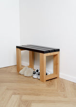 Load image into Gallery viewer, Modern bench, minimalist entryway seating, Scandi style indoor bench, solid wood hallway furniture
