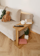 Load image into Gallery viewer, Slim side table, narrow bedside coffee table, living room furniture, indoor plant stand
