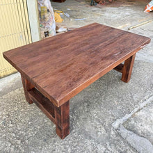 Load image into Gallery viewer, Solid wood square coffee table handmade carved custom reclaimed table furniture decor home
