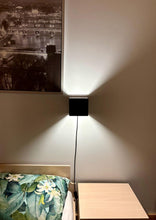 Load image into Gallery viewer, Handmade Wood Sconce: Modern Cube Lamp, Wooden Wall mount lamp, Wooden Lamp
