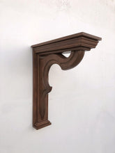 Load image into Gallery viewer, Handmade wooden Corbels Pack of 2– Architectural Salvage Shelf Brackets Unique Pair
