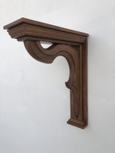 Load image into Gallery viewer, Handmade wooden Corbels Pack of 2– Architectural Salvage Shelf Brackets Unique Pair

