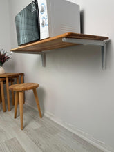 Load image into Gallery viewer, Wall Mounted Folding Table – Solid Wood Drop Leaf Table | Space Saving Desk for Kitchen, Balcony, Home Office, Murphy Desk - 3.5 Feet
