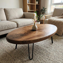 Load image into Gallery viewer, Solid Wooden Live Edge Coffee Table , Farmhouse Table – Rustic Wood, Customizable
