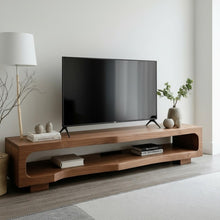 Load image into Gallery viewer, Premium Handcrafted Solid Wood TV Unit: Rustic Media Console &amp; Storage, Modern Wooden TV Unit Stand
