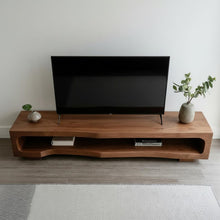 Load image into Gallery viewer, Premium Handcrafted Solid Wood TV Unit: Rustic Media Console &amp; Storage, Modern Wooden TV Unit Stand
