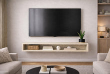 Load image into Gallery viewer, Wooden Floating TV Console Wall Mounted – Modern Minimal TV Unit with Storage, Solid Wood
