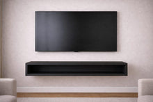 Load image into Gallery viewer, Wooden Floating TV Console Wall Mounted – Modern Minimal TV Unit with Storage, Solid Wood
