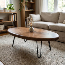 Load image into Gallery viewer, Solid Wooden Live Edge Coffee Table , Farmhouse Table – Rustic Wood, Customizable
