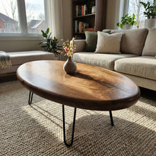 Load image into Gallery viewer, Solid Wooden Live Edge Coffee Table , Farmhouse Table – Rustic Wood, Customizable
