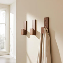 Load image into Gallery viewer, Luxury Wall Hooks , Bathroom Hooks | Designer Wall Hooks | Heavy Duty Towel Hooks | Waterproof Restroom Hooks | Solid Wood Hooks for Wall - Pack of 3
