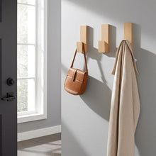 Load image into Gallery viewer, Luxury Wall Hooks , Bathroom Hooks | Designer Wall Hooks | Heavy Duty Towel Hooks | Waterproof Restroom Hooks | Solid Wood Hooks for Wall - Pack of 3
