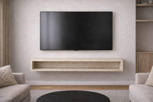 Load image into Gallery viewer, Wooden Floating TV Console Wall Mounted – Modern Minimal TV Unit with Storage, Solid Wood
