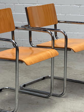 Load image into Gallery viewer, Stainless Steel Premium Chair for Home or Restaurant |Italian modernist armchair | tubular steel and wood base - Pack of 2
