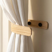 Load image into Gallery viewer, Luxury Curtain Holdbacks | Wooden Curtain Tie Backs | Wooden Curtain Hooks | Modern Minimalist Holdbacks - Pack of 2
