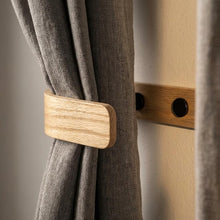 Load image into Gallery viewer, Luxury Curtain Holdbacks | Wooden Curtain Tie Backs | Wooden Curtain Hooks | Modern Minimalist Holdbacks - Pack of 2
